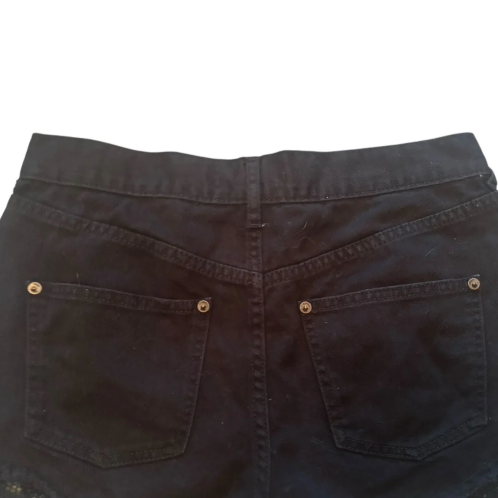 Free People Black High Waist Lace Shorts Size 26 - Picture 9 of 10